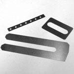 Stainless Steel Shims - Slotted, Internal Slot, Small Holes